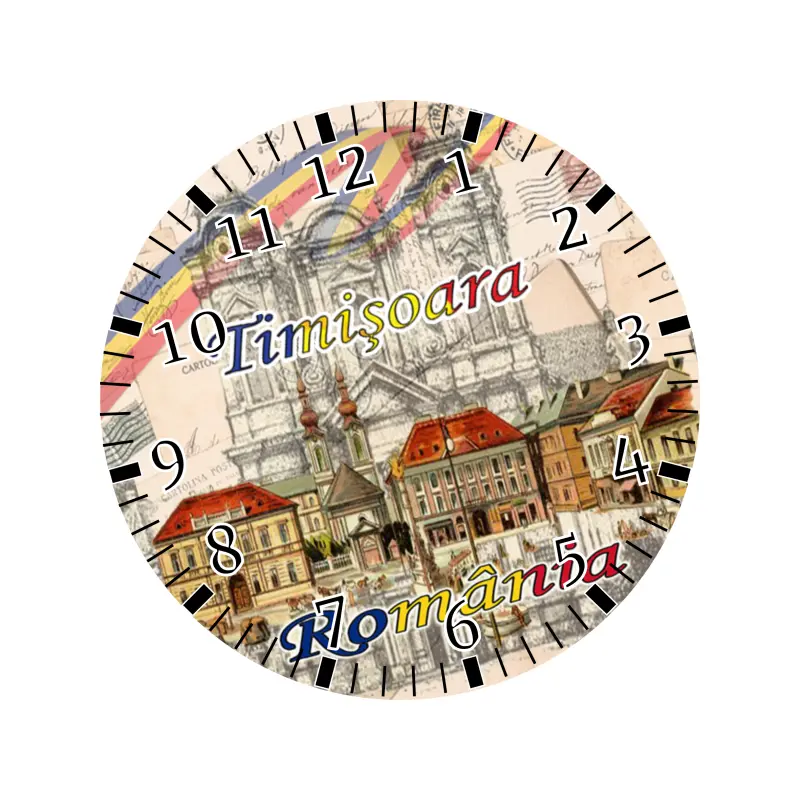 Timisoara romania, ceas lemn de perete, model 39